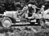 65-ми пушка L-35 для стрельбы по аэростатам («Рзйнметалл»), установленная на грузовом автомобиле "Эрхардт'', в походном положении  на огневой позиции , в производстве с 1910 г.