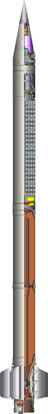 300-миллиметровый реактивный снаряд 9М55К5 с ГЧ с кумулятивно-осколочными боевыми элементами